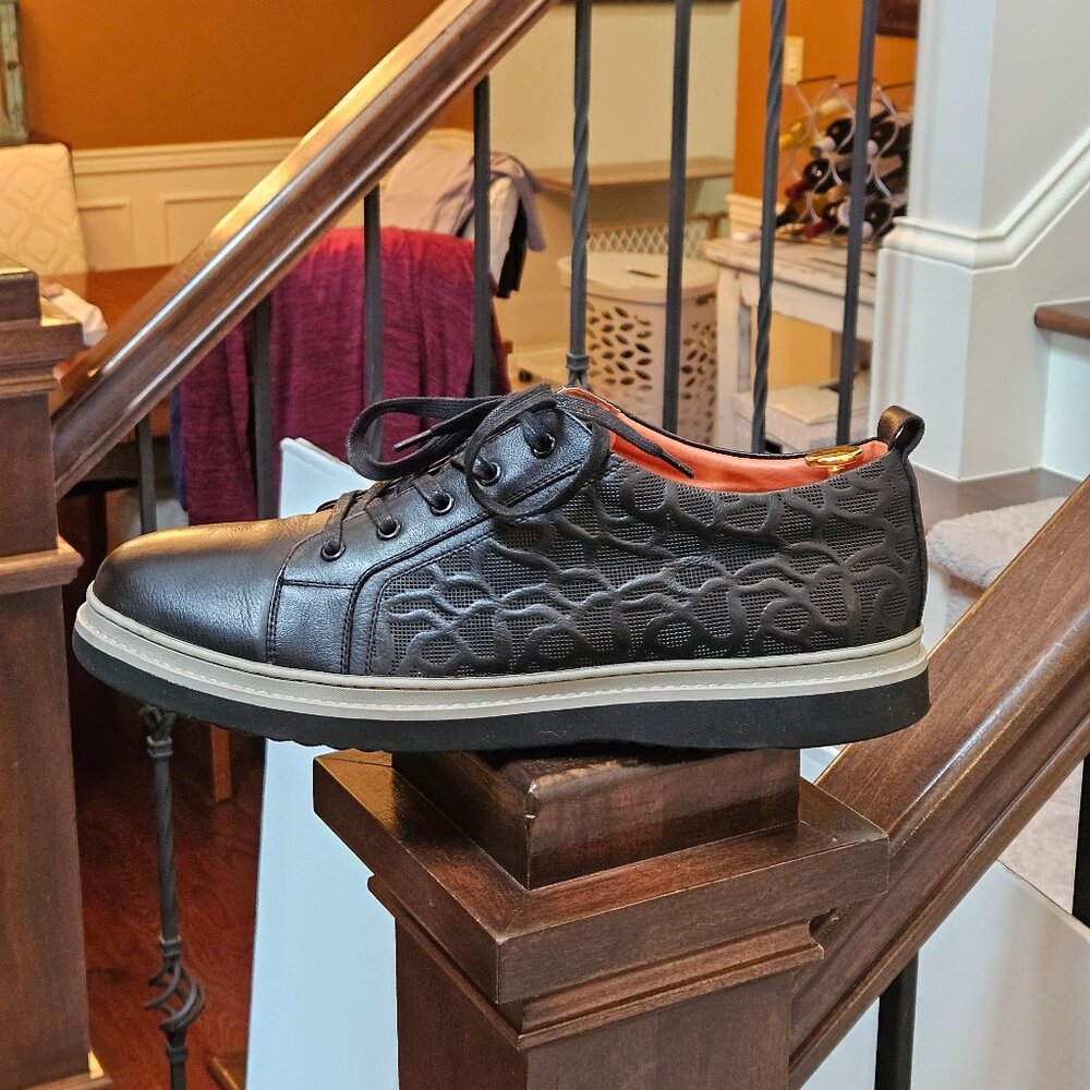 French Connection Men's Leather Oxfords, Black, Sz 13 - Picture 9 of 16